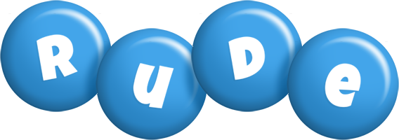 Rude candy-blue logo