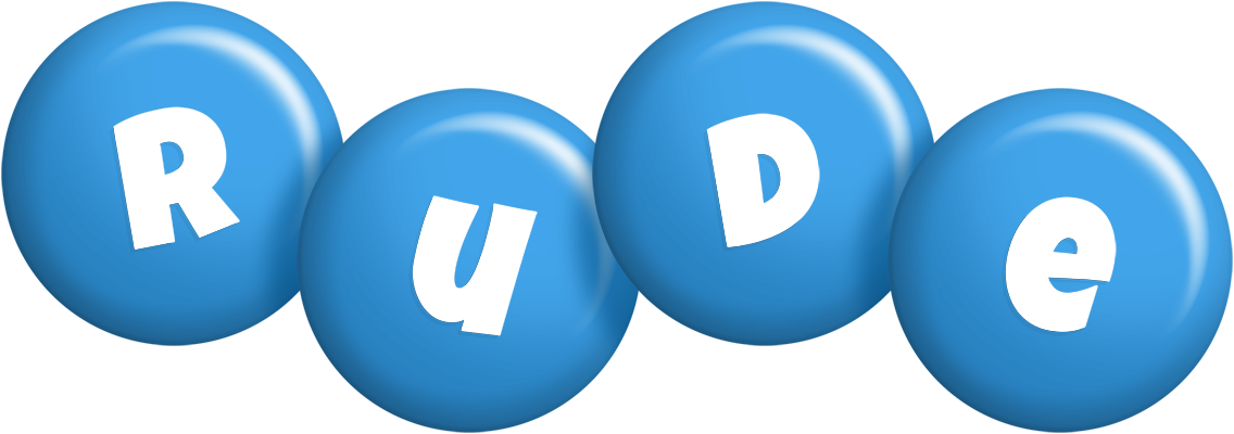 Rude candy-blue logo