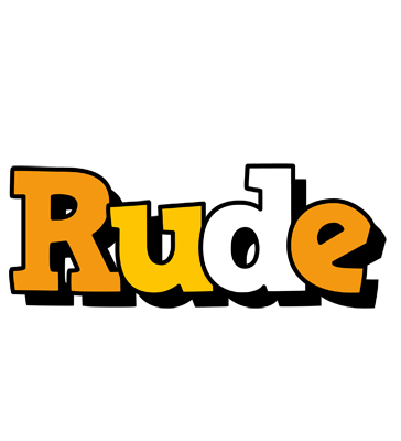 Rude cartoon logo