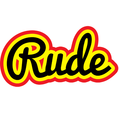 Rude flaming logo