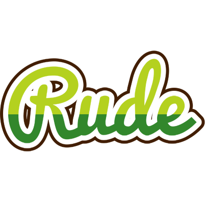 Rude golfing logo