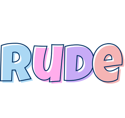 Rude pastel logo