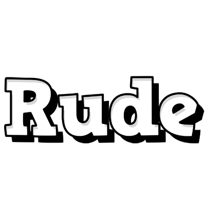 Rude snowing logo