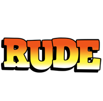 Rude sunset logo