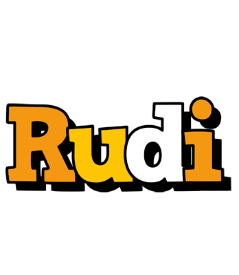 Rudi cartoon logo