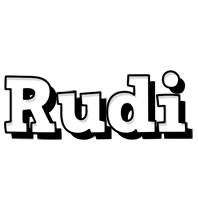 Rudi snowing logo