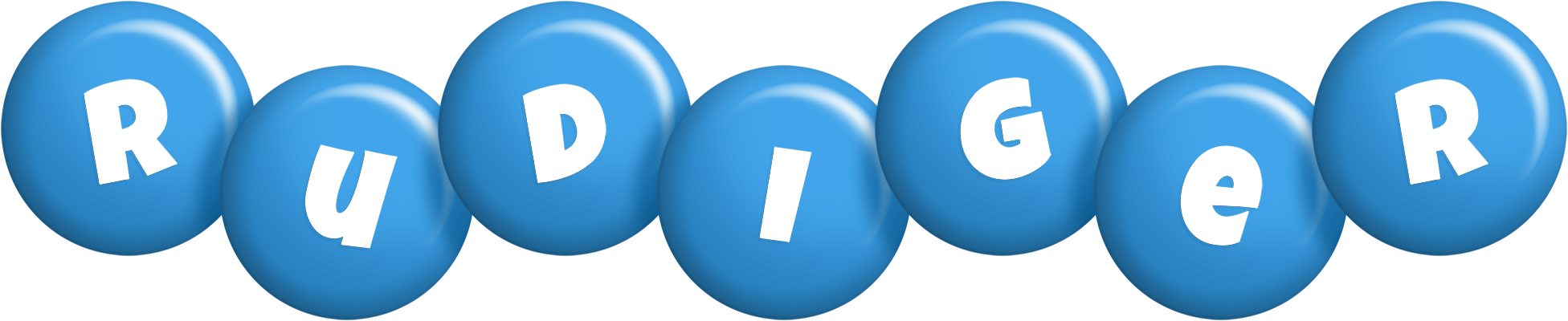 Rudiger candy-blue logo