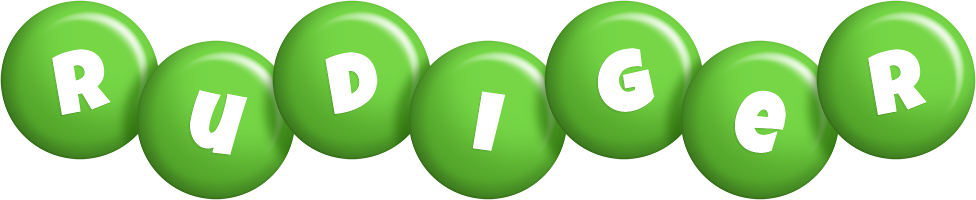 Rudiger candy-green logo