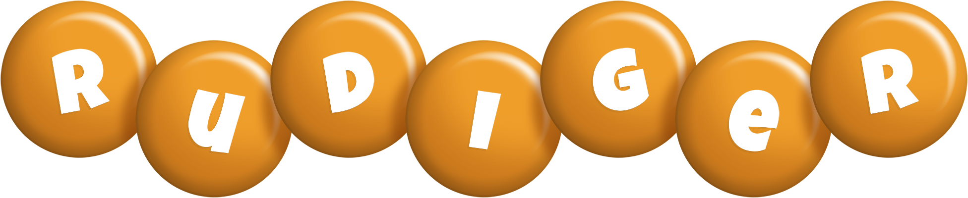 Rudiger candy-orange logo