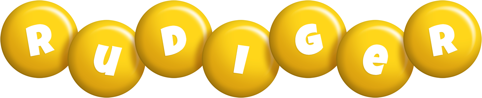 Rudiger candy-yellow logo