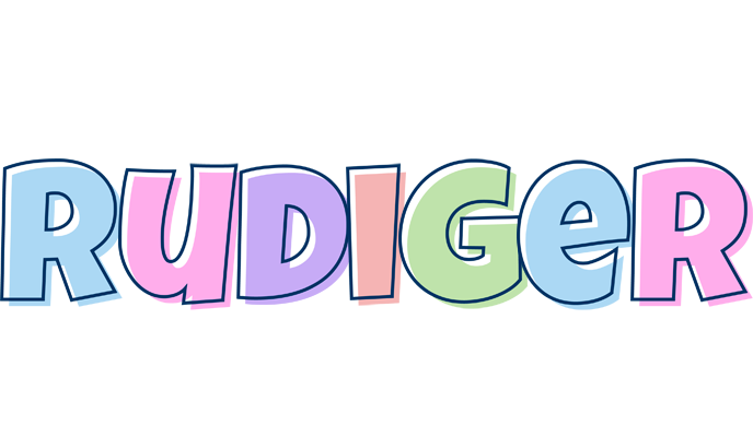 Rudiger pastel logo