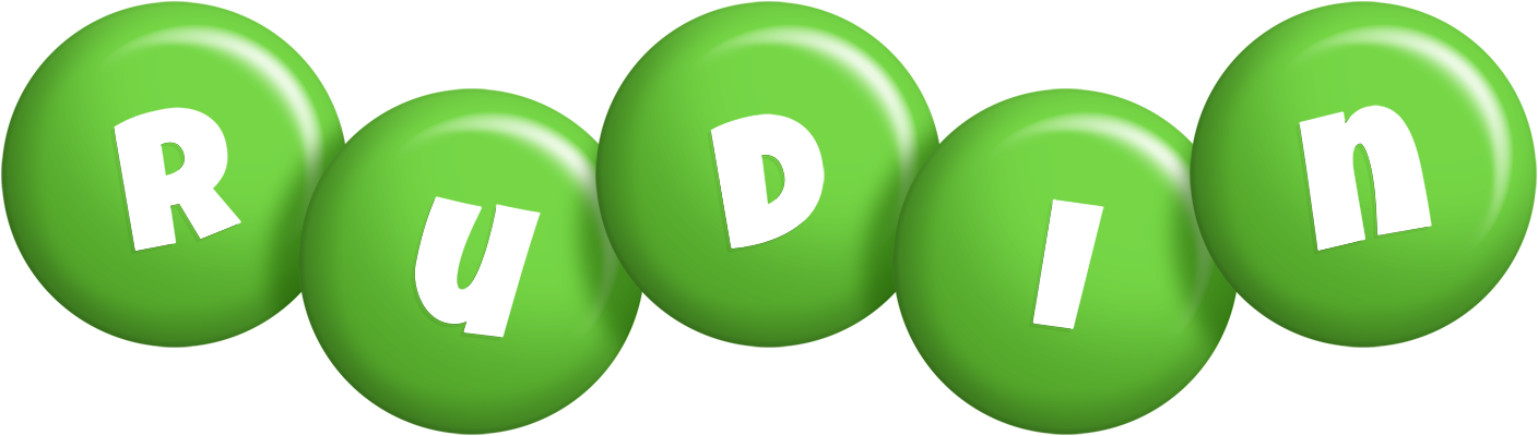 Rudin candy-green logo