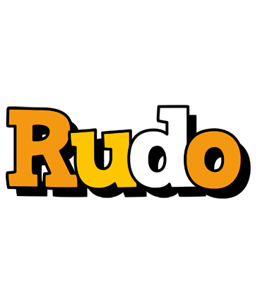 Rudo cartoon logo