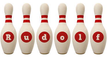 Rudolf bowling-pin logo