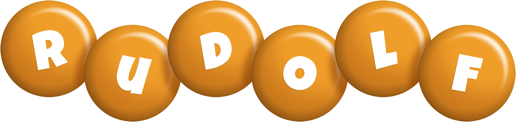 Rudolf candy-orange logo