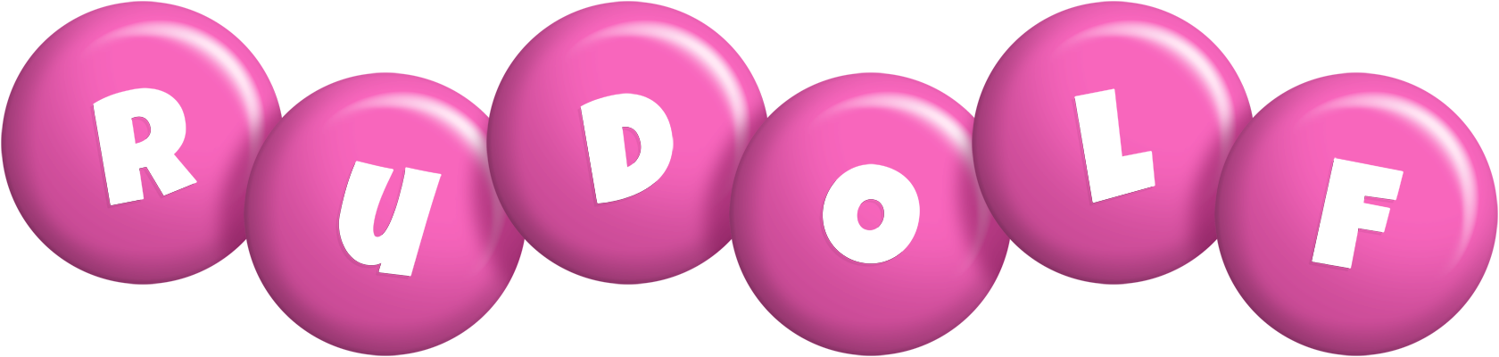 Rudolf candy-pink logo