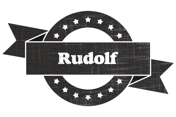Rudolf grunge logo