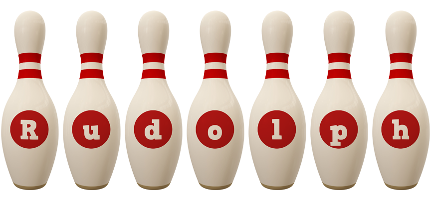 Rudolph bowling-pin logo