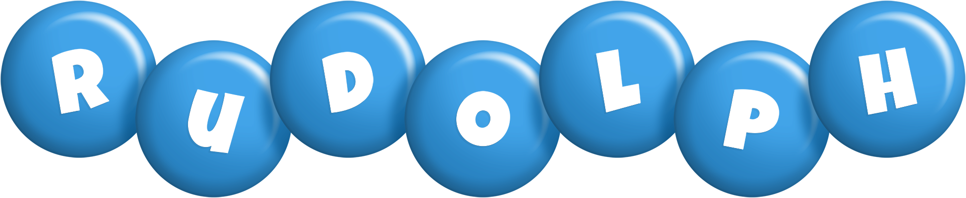 Rudolph candy-blue logo