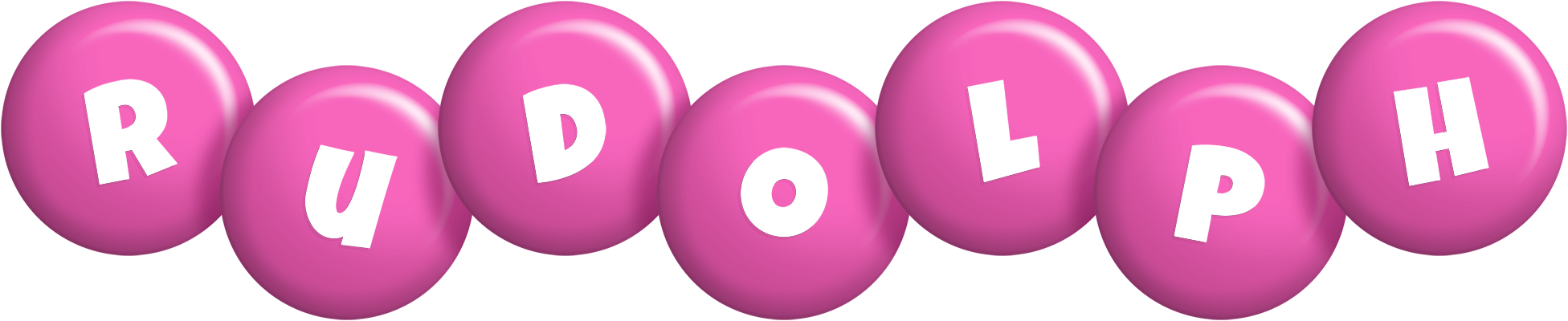 Rudolph candy-pink logo