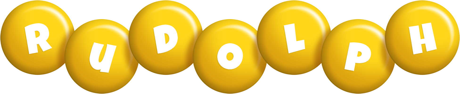 Rudolph candy-yellow logo