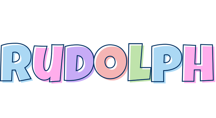 Rudolph pastel logo