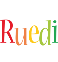 Ruedi birthday logo
