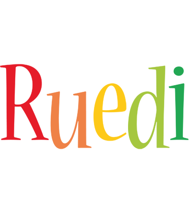 Ruedi birthday logo