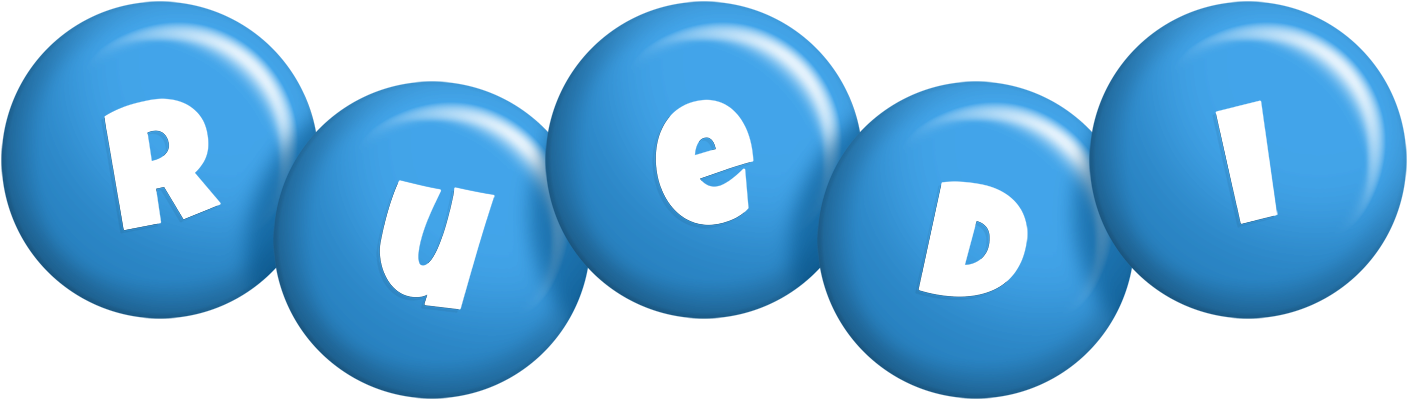 Ruedi candy-blue logo