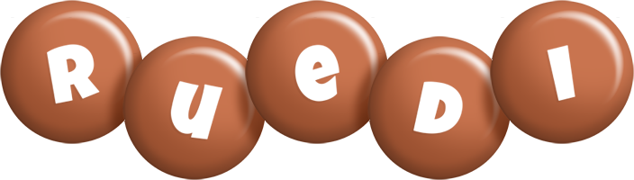 Ruedi candy-brown logo