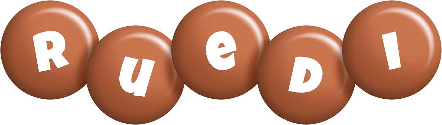 Ruedi candy-brown logo