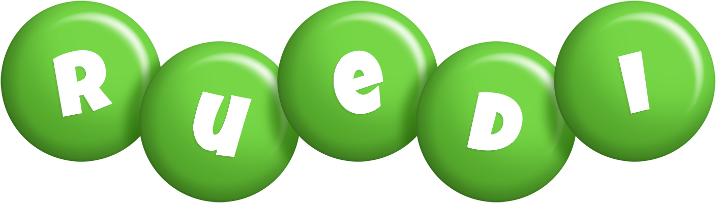 Ruedi candy-green logo
