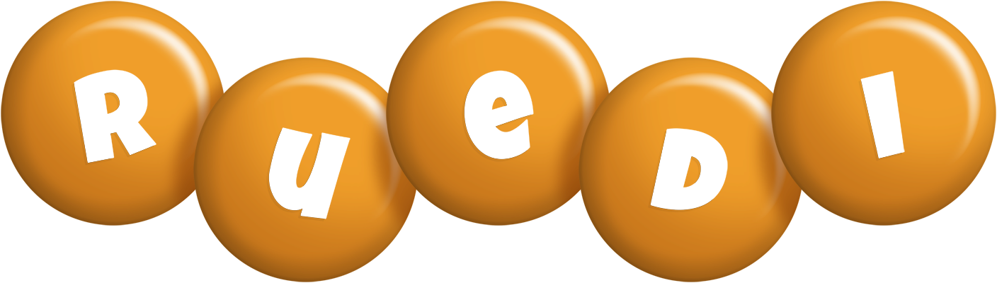 Ruedi candy-orange logo