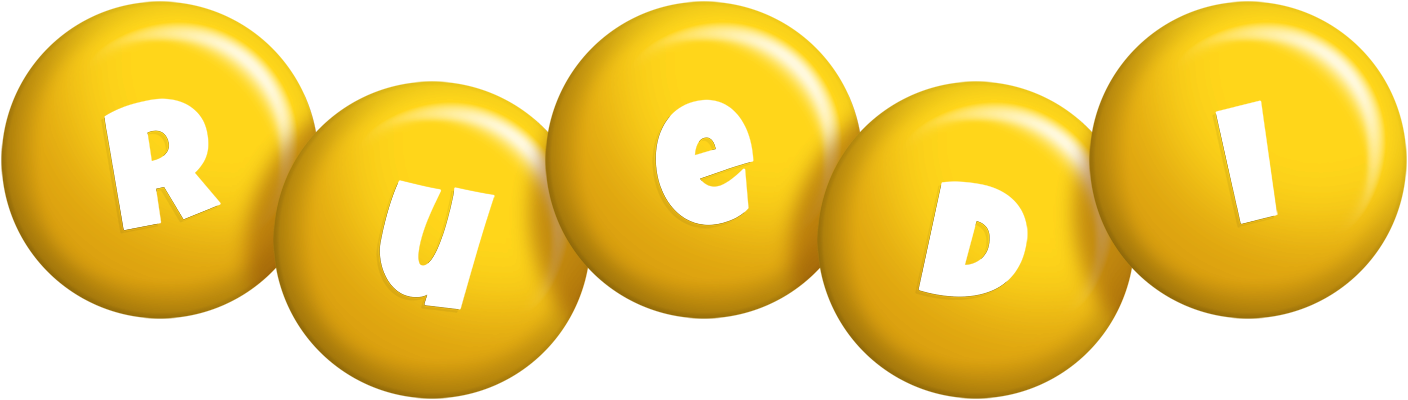 Ruedi candy-yellow logo