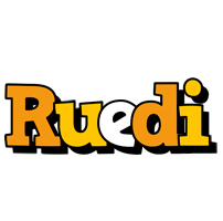 Ruedi cartoon logo