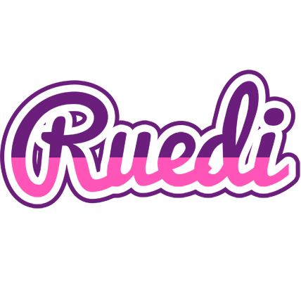 Ruedi cheerful logo