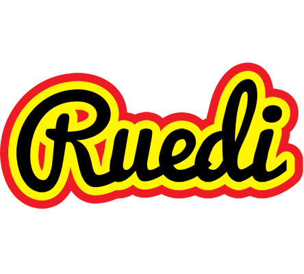 Ruedi flaming logo