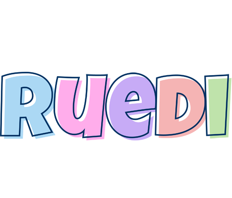 Ruedi pastel logo