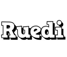 Ruedi snowing logo