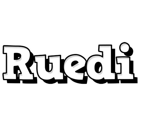 Ruedi snowing logo