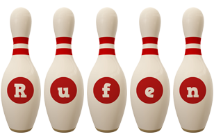 Rufen bowling-pin logo