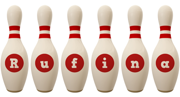 Rufina bowling-pin logo