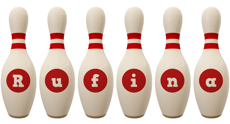 Rufina bowling-pin logo