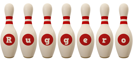 Ruggero bowling-pin logo