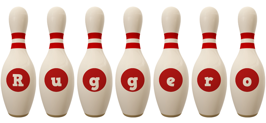 Ruggero bowling-pin logo