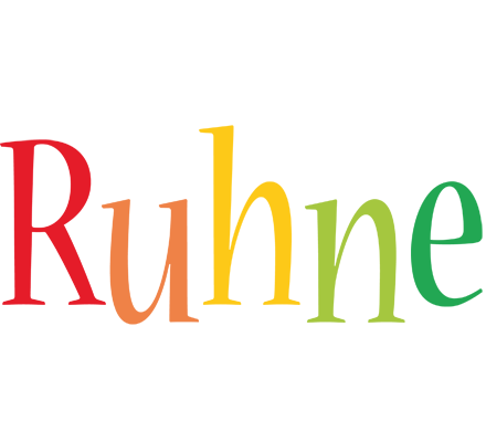 Ruhne birthday logo