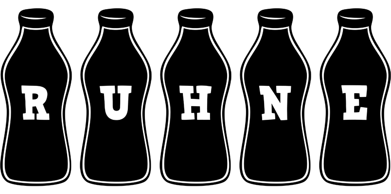Ruhne bottle logo