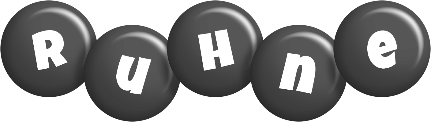 Ruhne candy-black logo