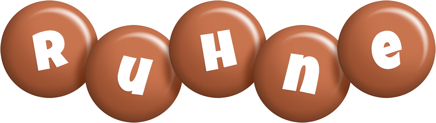 Ruhne candy-brown logo