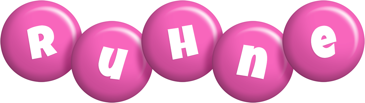 Ruhne candy-pink logo